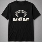 Game Day Football Laces Unisex T-Shirt - Black