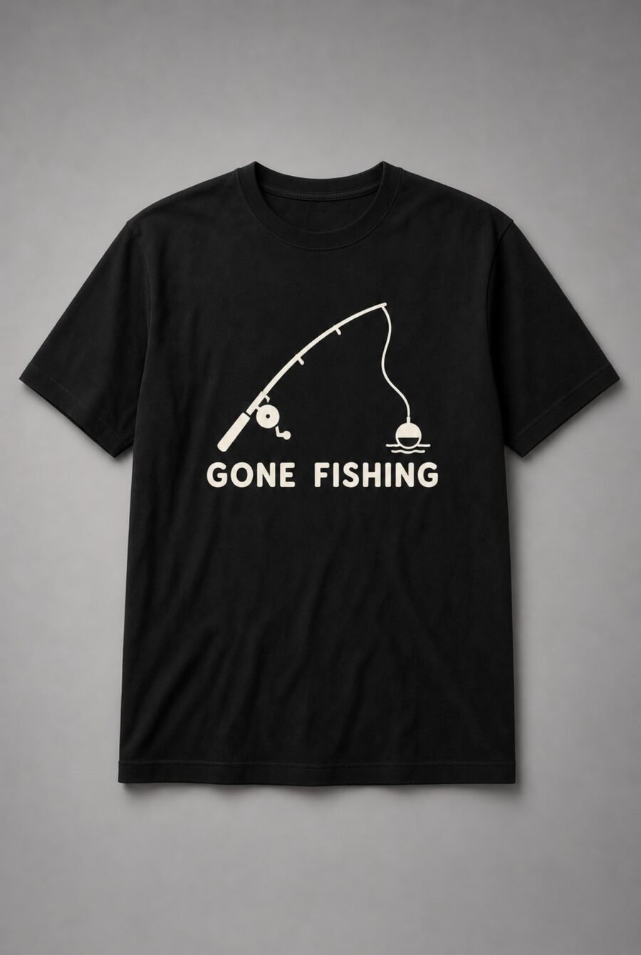 Gone Fishing Rod And Bobber Unisex T-Shirt - Black