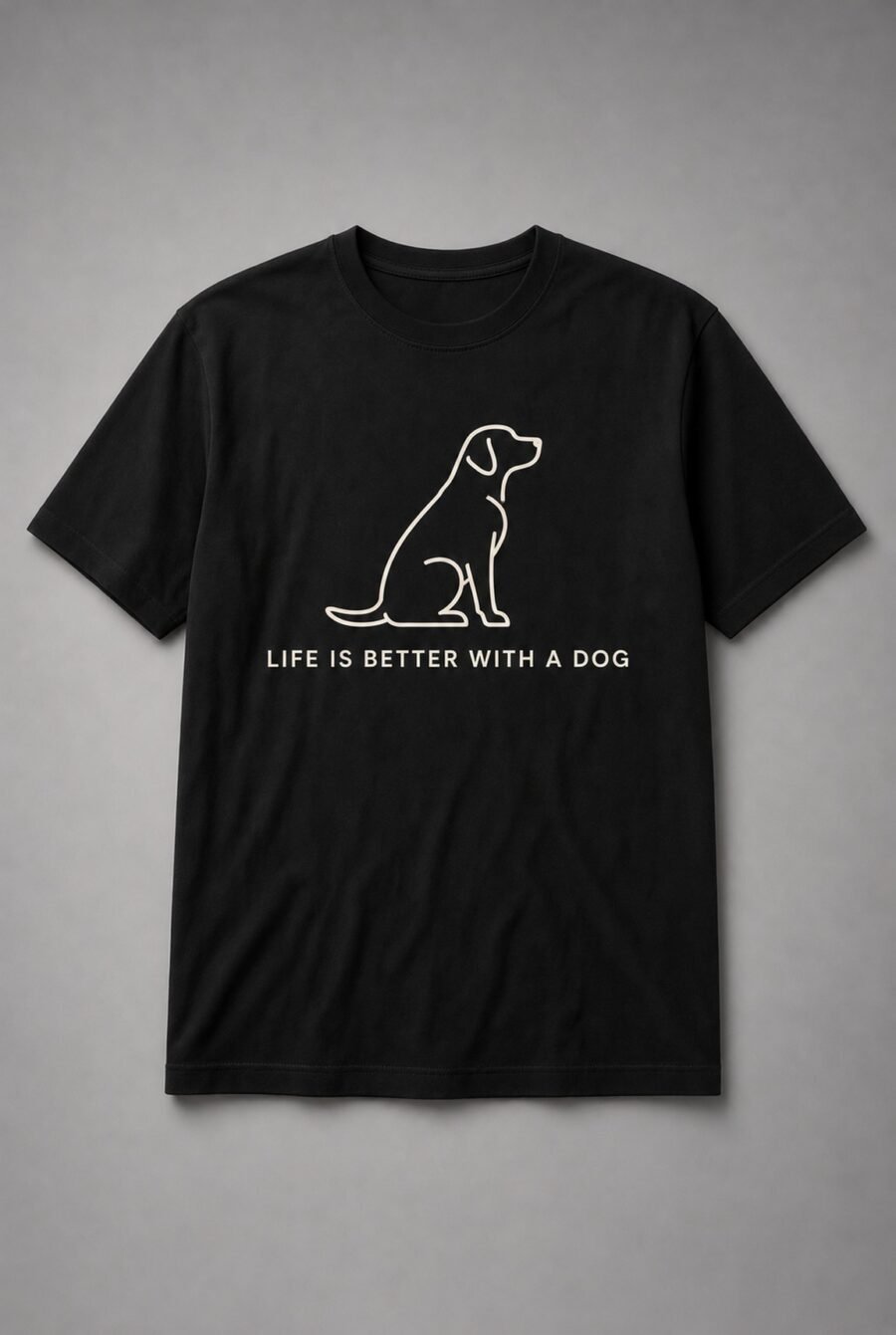 Life Is Better With A Dog Unisex T-Shirt - Black